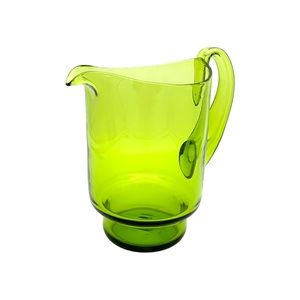 Vintage Blenko 1970 #7015S Olive Green Pitcher